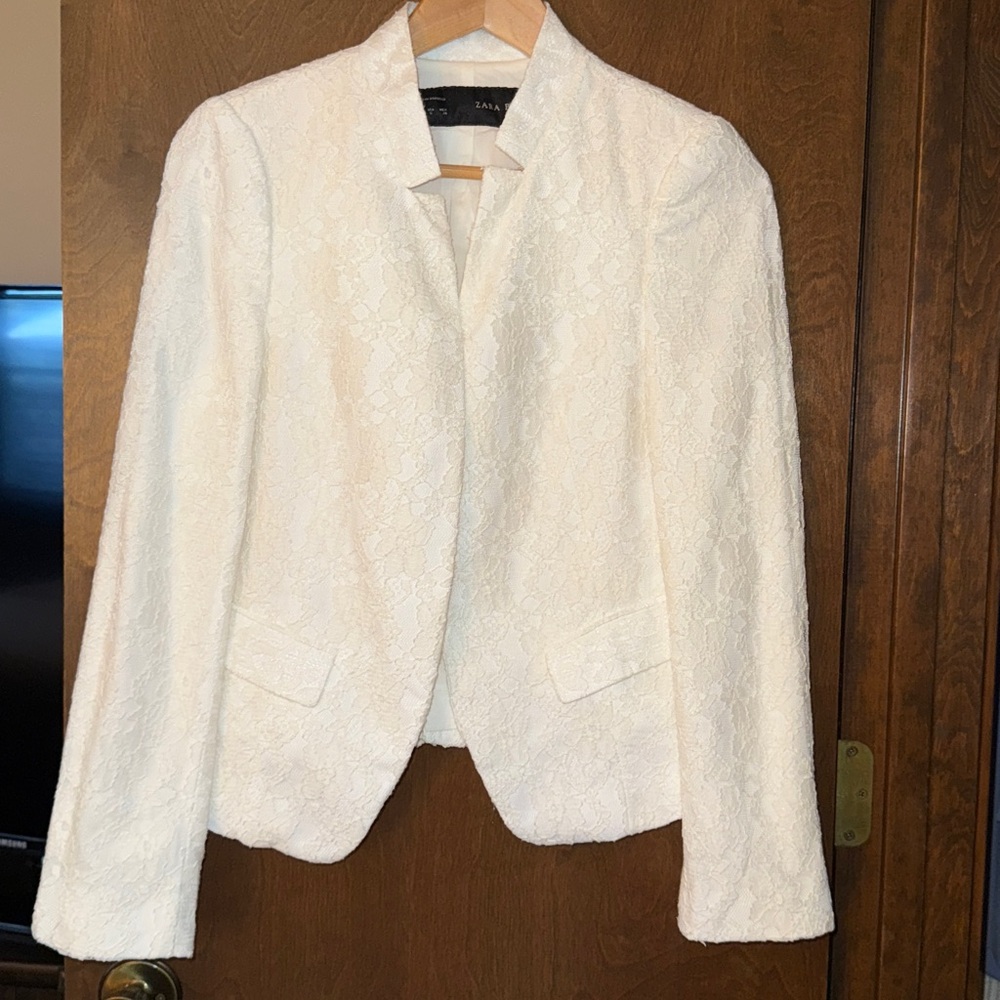 Zara white blazer